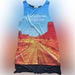 American Legend Graphic Long Top